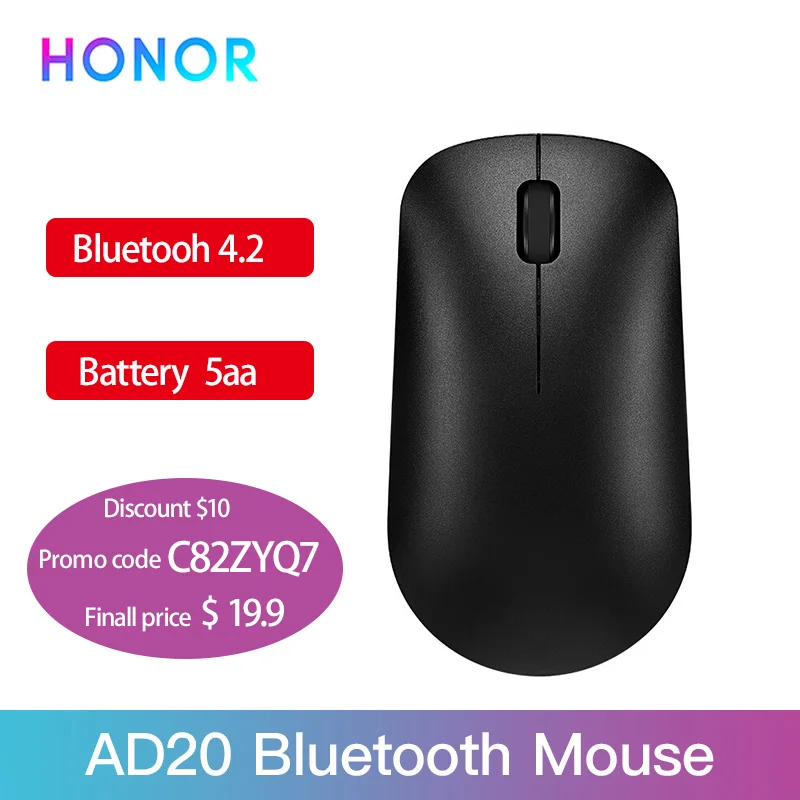 Оригинальная Беспроводная Bluetooth 4 2 мышь Honor AF30/AD20 металлическая портативная