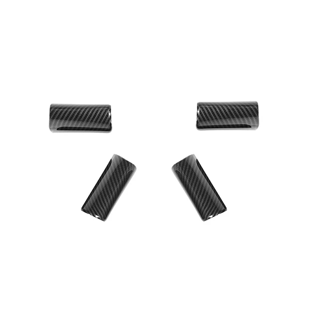 carbon fiber 4 pc MOPAI ABS украшение для салона рулевого колеса автомобиля накладка наклейка Аксессуары для Jeep Wrangler JK 2007 2008 2009 2010 - Название цвета: carbon fiber 4 pc