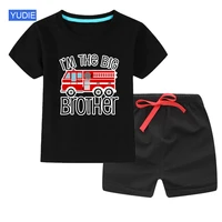 2021 summer boys girls clothes sets alphanumeric printing t shirt and cotton sports short pants leisure children suit