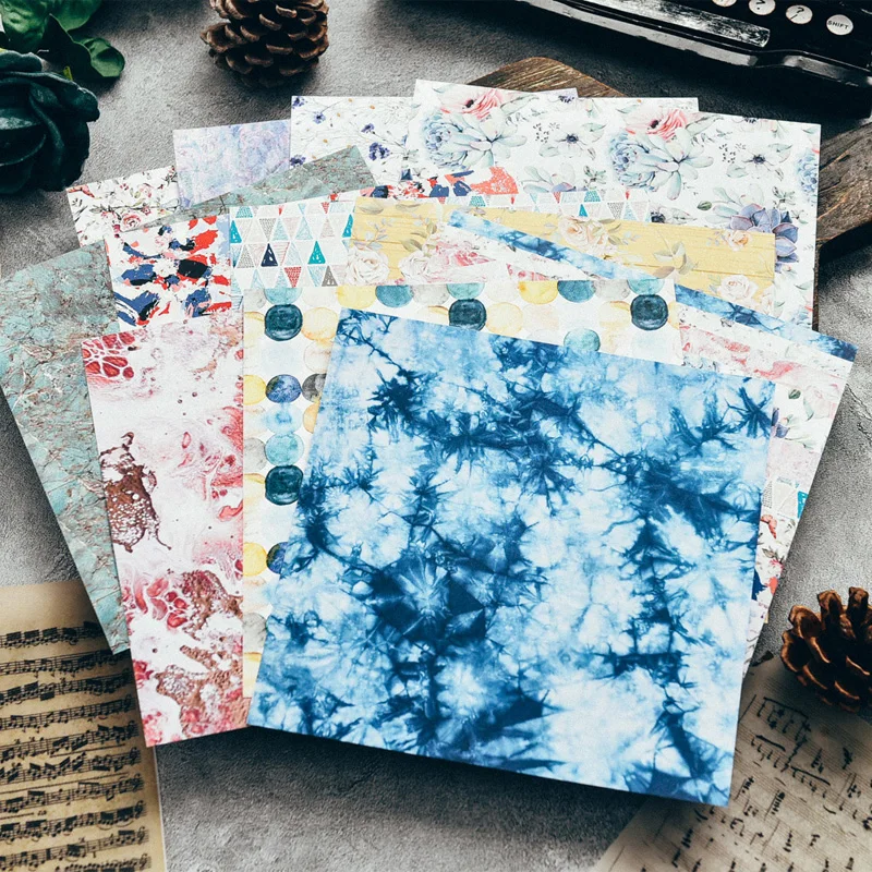 

ZFPARTY 12 Sheets Bubble Scrapbooking Pads Paper Origami Art Background Paper Card Making DIY Scrapbook Paper Craft
