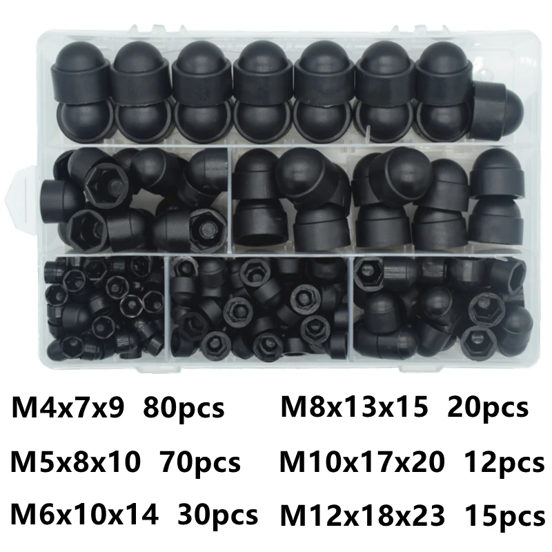 PE Nut Protective Caps M4 M5 M6 M8 M10 M12 M14 Black White Screw Cover Set Threaded Cap Use For Car Safety Plastic | Обустройство