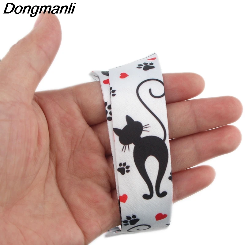 PC218 Black Cat Lanyards ID Badge Holder Card Pass Mobile Phone Straps Key Keychain | Мобильные телефоны и аксессуары