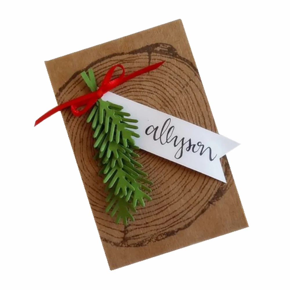 8 шт./компл. сделай сам листья рождественской елки металлические Вырубные штампы