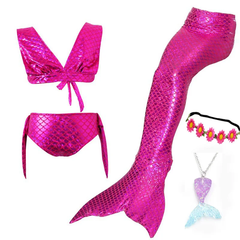 Swimmable Children Mermaid Tails Set with Monofin Fin Bikini - Girls Kids Swimsuit for Mermaid Tail Cosplay Costume and Swimming - Girl's Mermaid Tail image 5