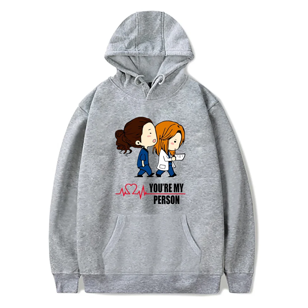 2021 Greys Anatomy Print Hoodie Long Sleeve Movie Hood Sweatshirt for Women