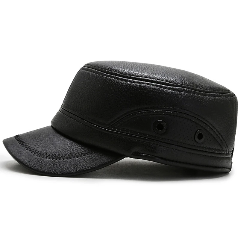 Зимняя шапка 2021 Мужская кепка в стиле милитари для папы шапки из искусственной