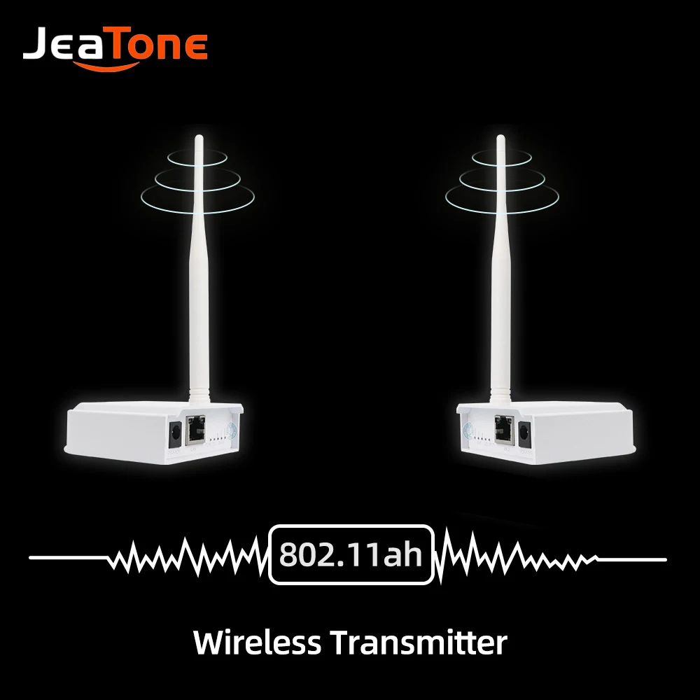 Jeatone Wireless Transceiver Point Ethernet Port Bridge Kit Outdoor Connection Long-Range 1 KM for SIP Camera Video Intercom