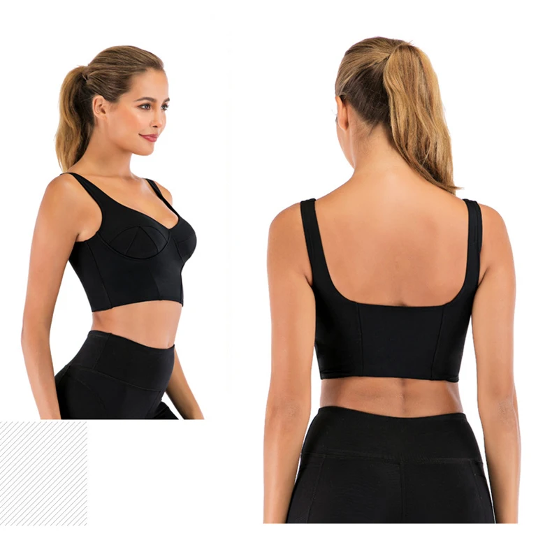 Женский спортивный жилет из нейлона розовый черный белый 3 цвета бюстгальтер для