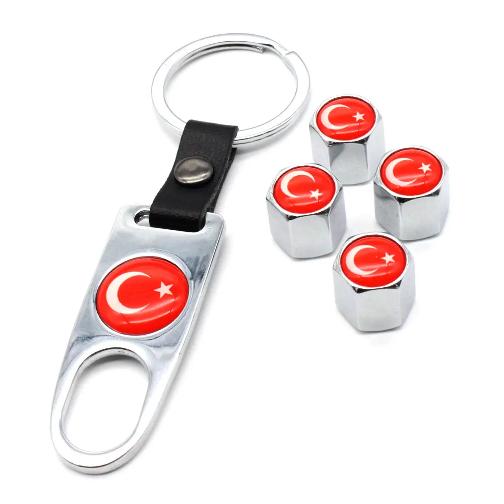 5 шт./компл. с турецким флагом Стиль Анти кражи ступицы колеса для автомобиля