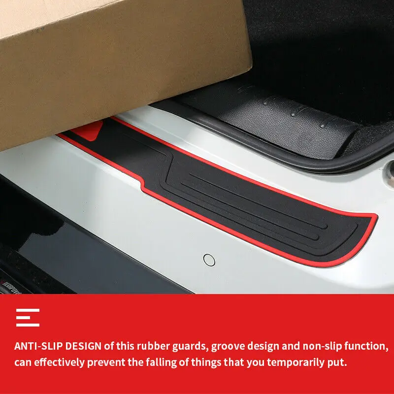 90CM Universal Car Trunk Door Sill Protector Rubber Strip Sticker Auto Rear Bumper Pedal Guard Scratch Protection Bar Styling | Автомобили