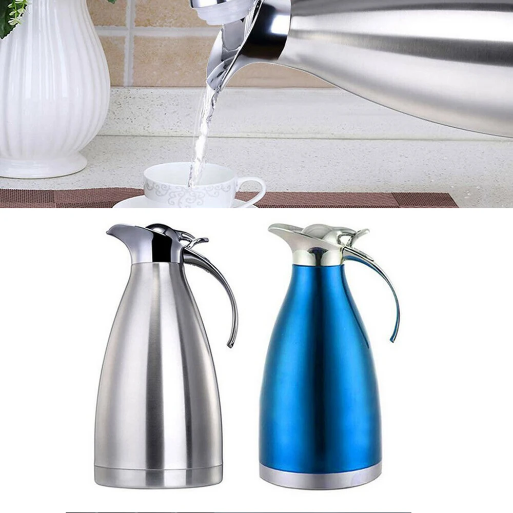 

Double Wall Vacuum Insulated Coffee Tea Pot Stainless Steel Thermal Jug Thermoss