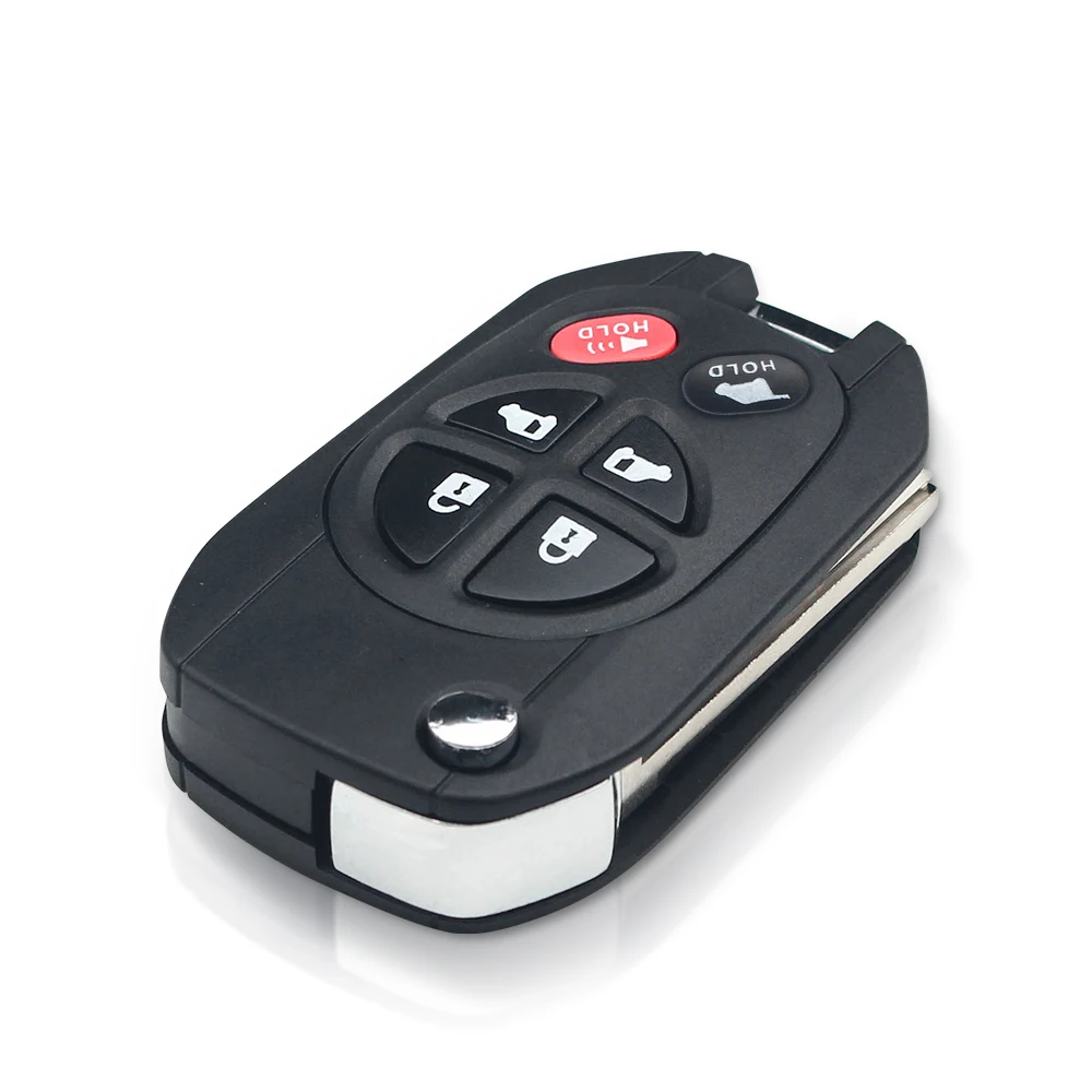 KEYYOU Fob 4+1 Button Housing Replace For Toyota Sienna/Avalon/Solara/Sequoia/Highlander 2004-2016 Remote Controls Car Key Shell |
