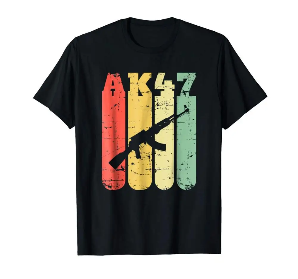 

Vintage Ak-47 Kalashnikov Shirt Hot Sale Super Fashion Summer Fashion Funny Print T-Shirts Create Your Own T Shirt Tees
