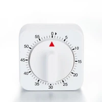 2pcs 60 minutes kitchen timer count down alarm reminder white square mechanical timer for kitchen food preparation baking