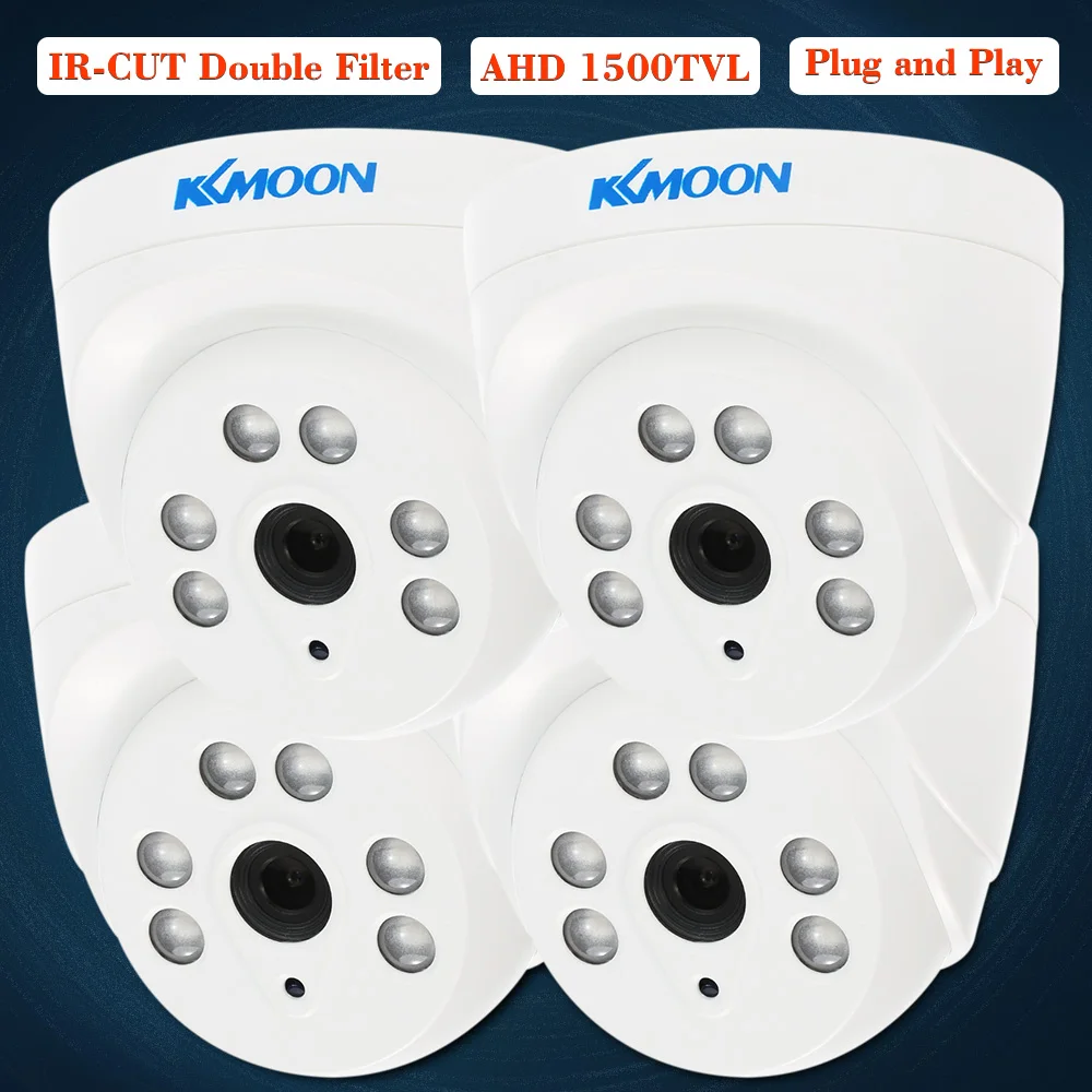 KKmoon 4 шт 720P камера видеонаблюдения системы безопасности 1500TVL IR-CUT Night View 6PCS Array