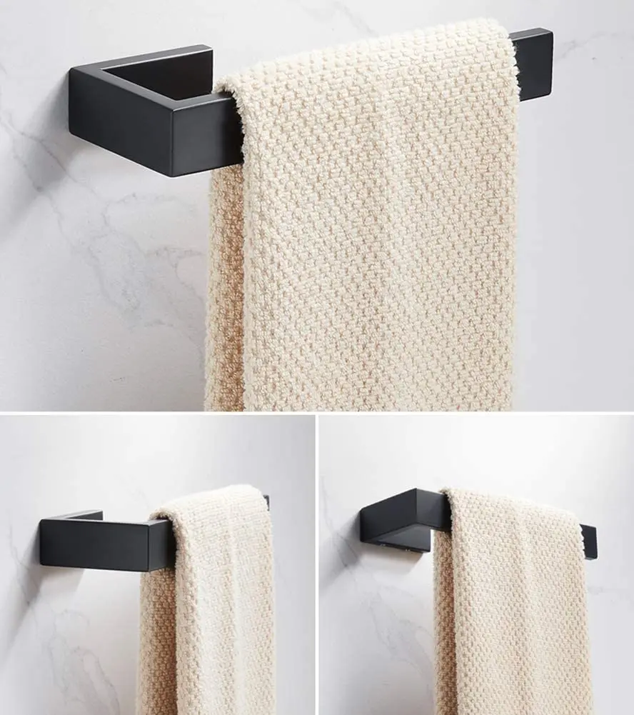 taicute bathroom accessories set towel bar robe hook toilet paper holder wall mount stainless steel shower hardware black free global shipping