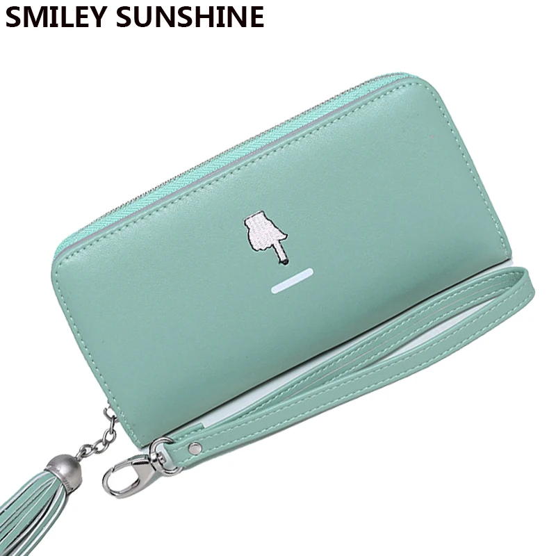 2020 милые большие женские кошельки и с ремешком держатель для карт женщин длинные