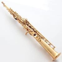 brand mfc soprano saxophone 802 gold lacquer b flat soprano sax 80ii with case mouthpiece reeds neck