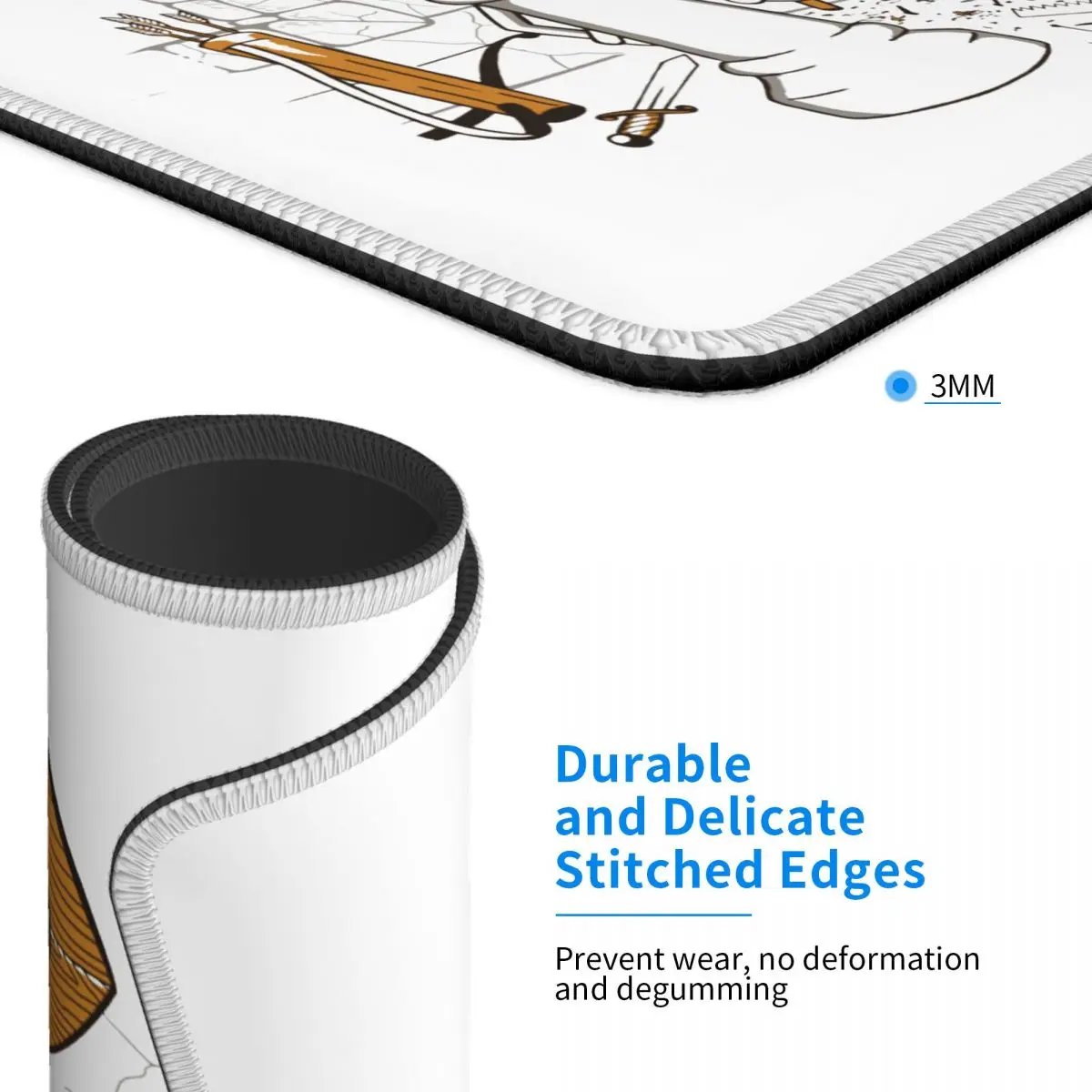 Противоскользящий коврик для мыши с изображением животных в стиле шахмат