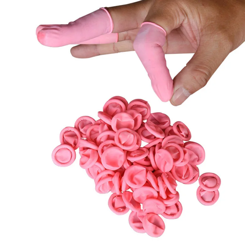 Напальчники розовый цвет износостойкий 500 г/лот 100% из натурального латекса