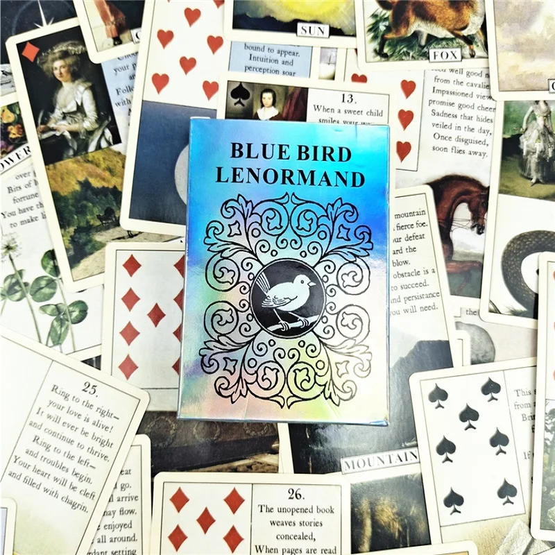 

Blue Bird Lenormand Cards Full English Classic Board Games Cards Imaginative Oracle Divination Desk Game Tarot Cards With PDF