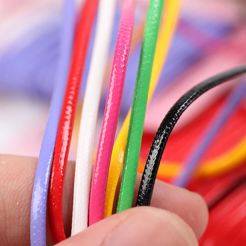 Цветные кожаные шнуры 2 мм для рукоделия Плетеный шнурок веревка браслет