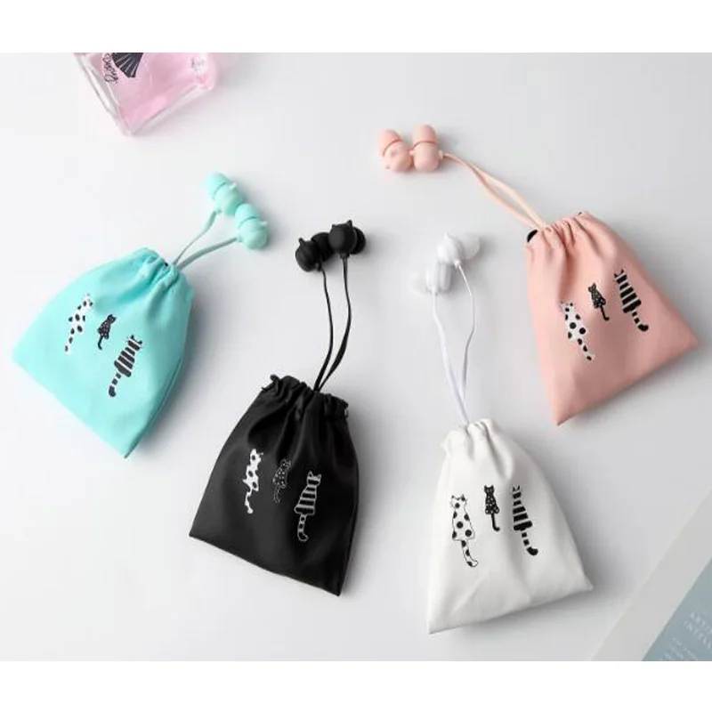 Милые наушники с кошкой 3 5 мм гарнитура микрофоном музыкальная вкладыши для iPhone 6