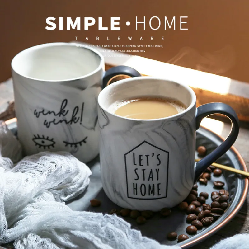 

Simple Coffee Mug Creative Vintage Breakfast Office Personalized Insulated Coffee Mug Cute Nordic Tazas Wine Tumbler