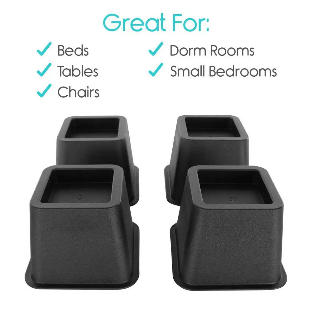 

4pcs Heavy-duty Bed Risers Furniture Bed Lifts Elevators, Adjustable Bed Sofa Furniture Risers 3 Inch Heavy Duty Sofa Lifts