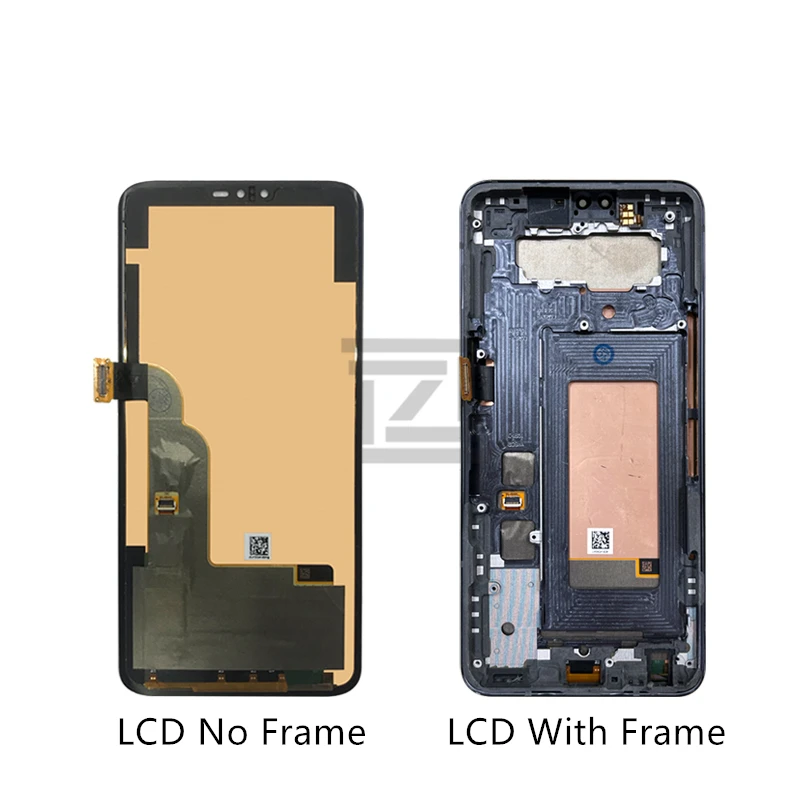 Pantalla LCD t&aacute;ctil para tel&eacute;fono m&oacute;vil LG, montaje de digitalizador con marco de reparaci&oacute;n, para modelo V40 ThinQ V405-3