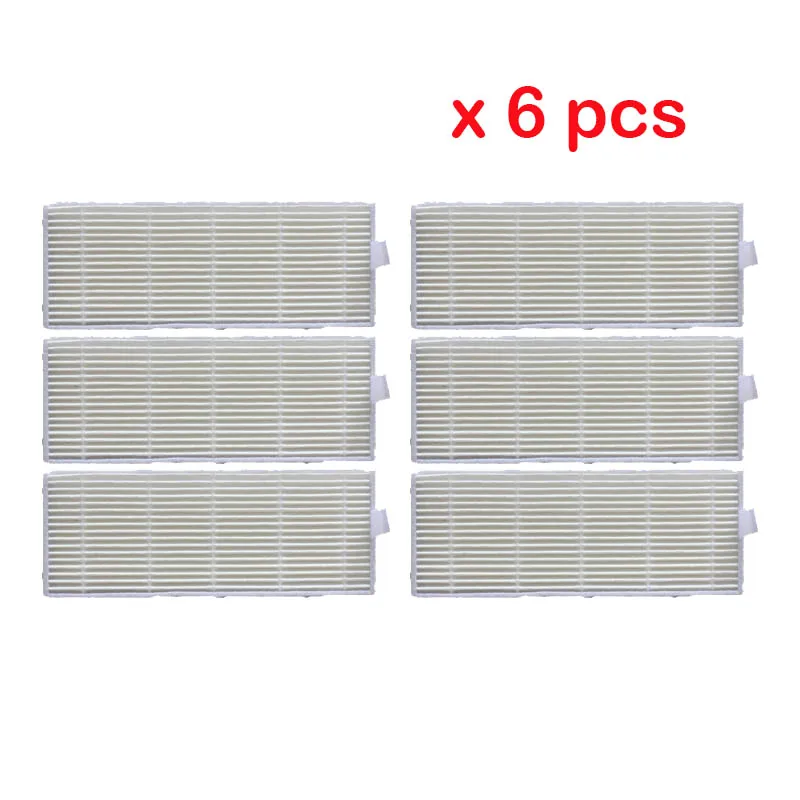 6pcs filter Боковая щетка для пыли HEPA фильтр для швабры Замена для Cecotec Conga 1390 Conga 1290 Запчасти для пылесоса салфетка для чистки - Цвет: 6pcs filter