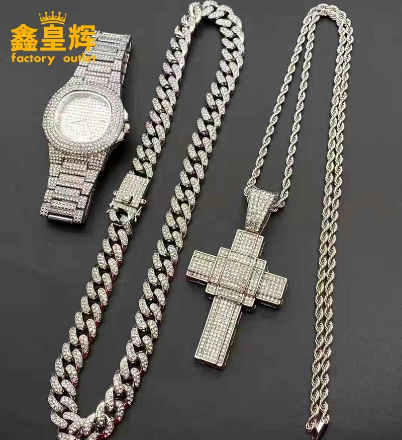 Роскошные мужские часы Холодное сердце кубинские в стиле хип хоп с полностью