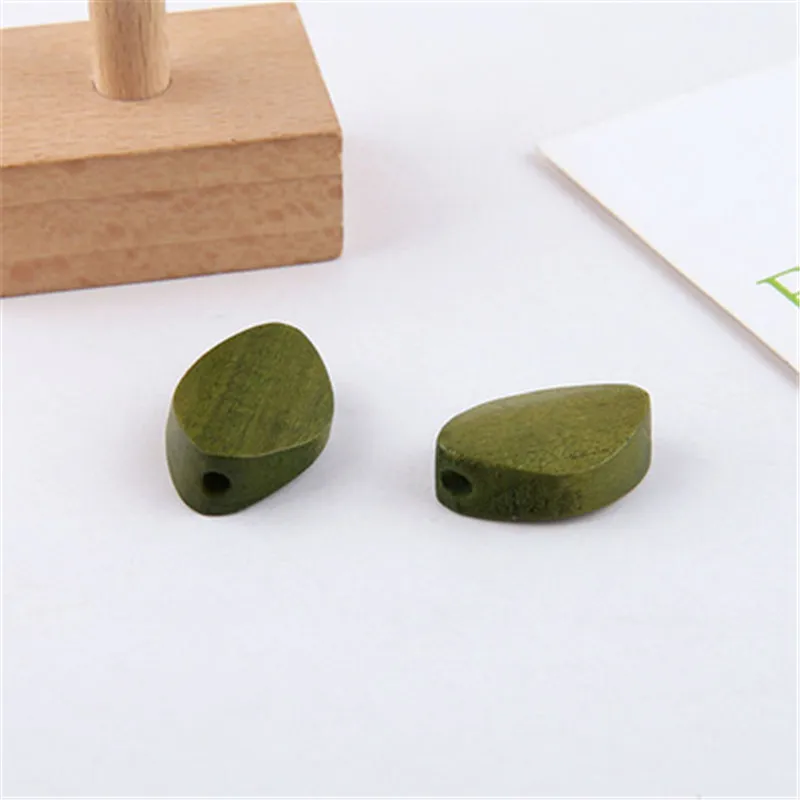 10 шт. Новые Модные Простые геометрические серьги из цельного дерева полигон