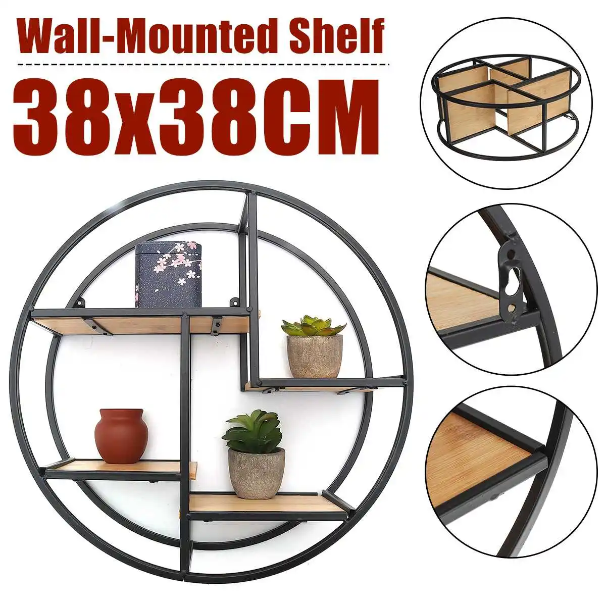 

Гостиная настенная подвесная полка из кованого железа ретро твердой древесины книжная полка перегородки украшения современный дом log дисп...