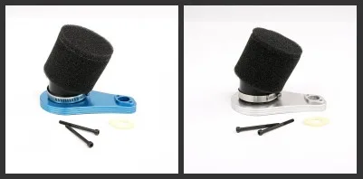 

Upgraded Alloy CNC Mid Air Filter Bridge Kit with Oblique Angle Air Filter Easy Disassembly for 1/5 Losi 5ive T Rovan LT KMX2