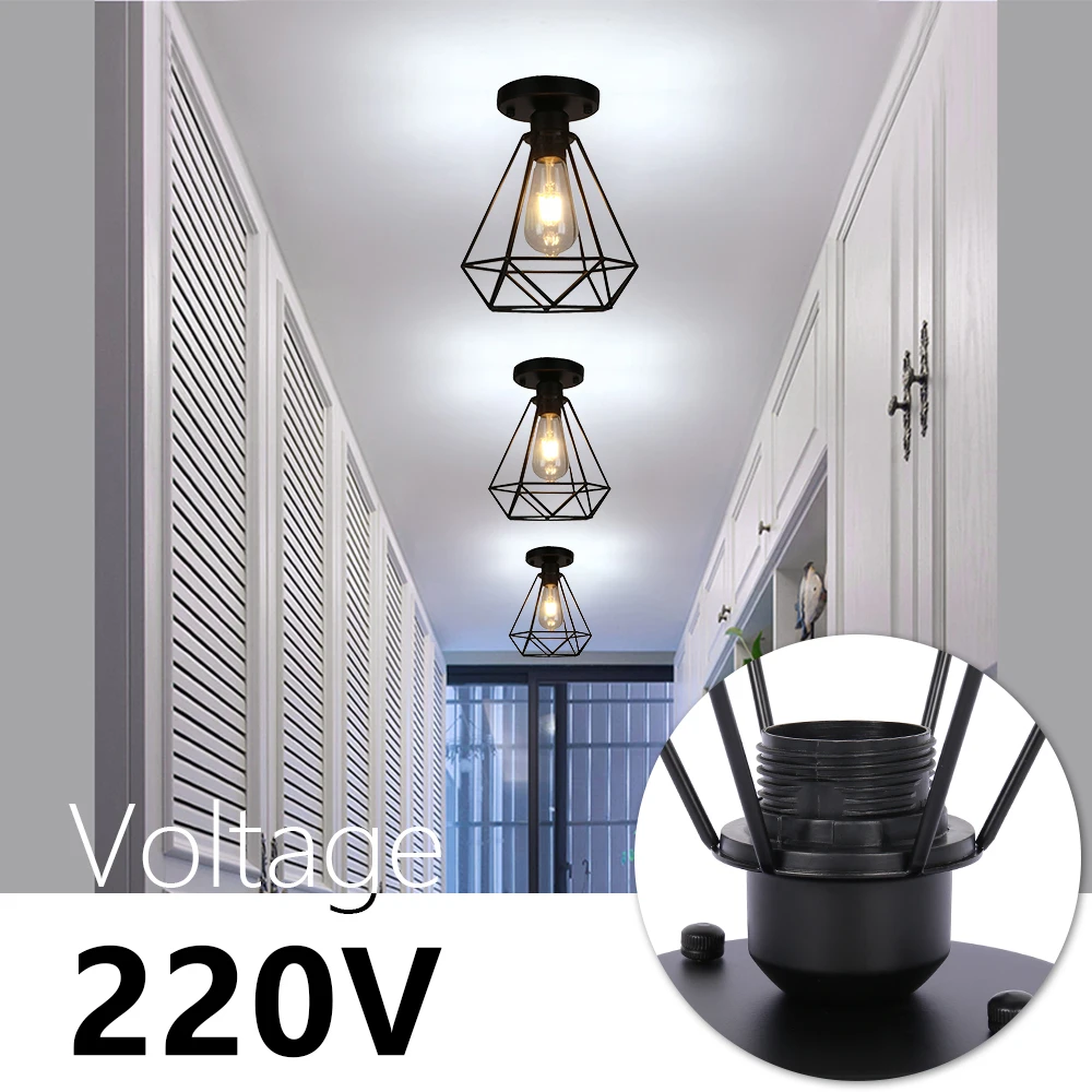 Современный Ресторан железный потолочный светильник светодиодный абажур