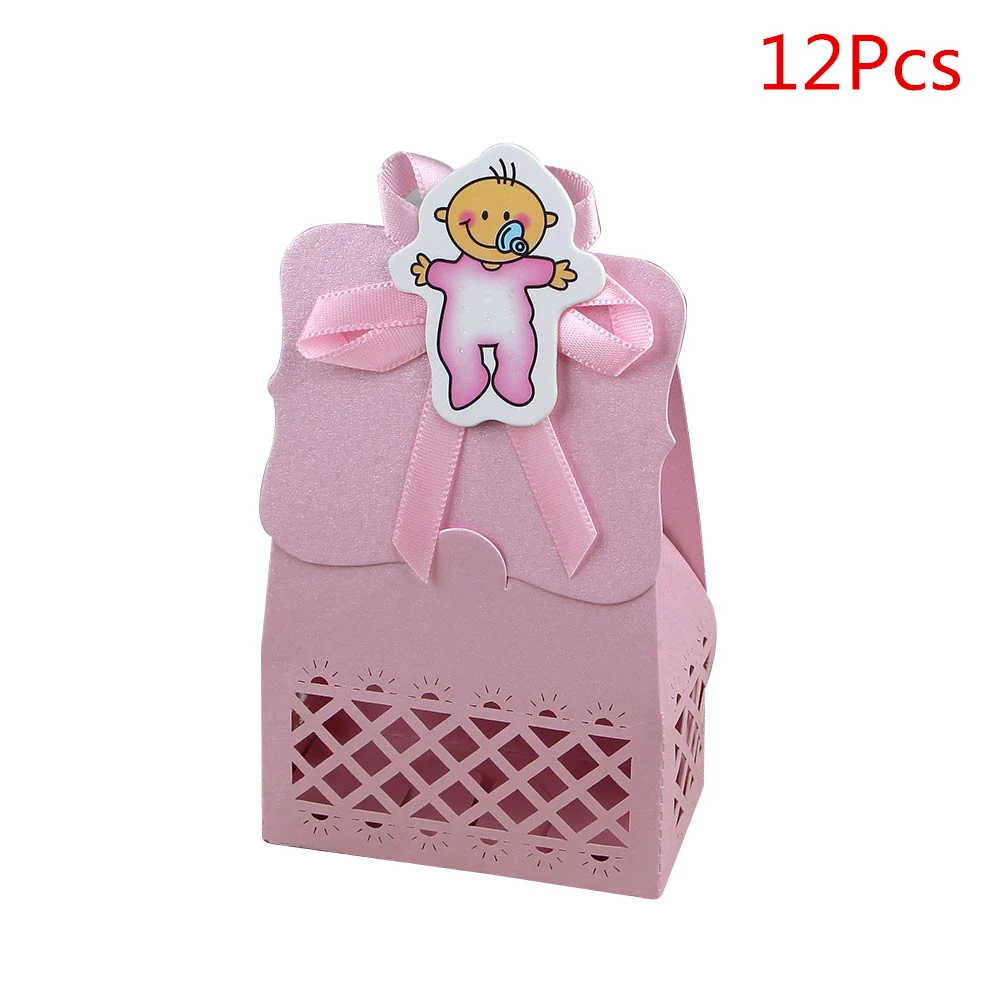 Pink Baby Теплая бумажная Подарочная коробка, упаковка для детского душа, коробка для конфет, свадебные сувениры и подарок для гостей, для мальчиков и девочек, украшения для вечеринки на день рождения - Цвет: Pink Baby