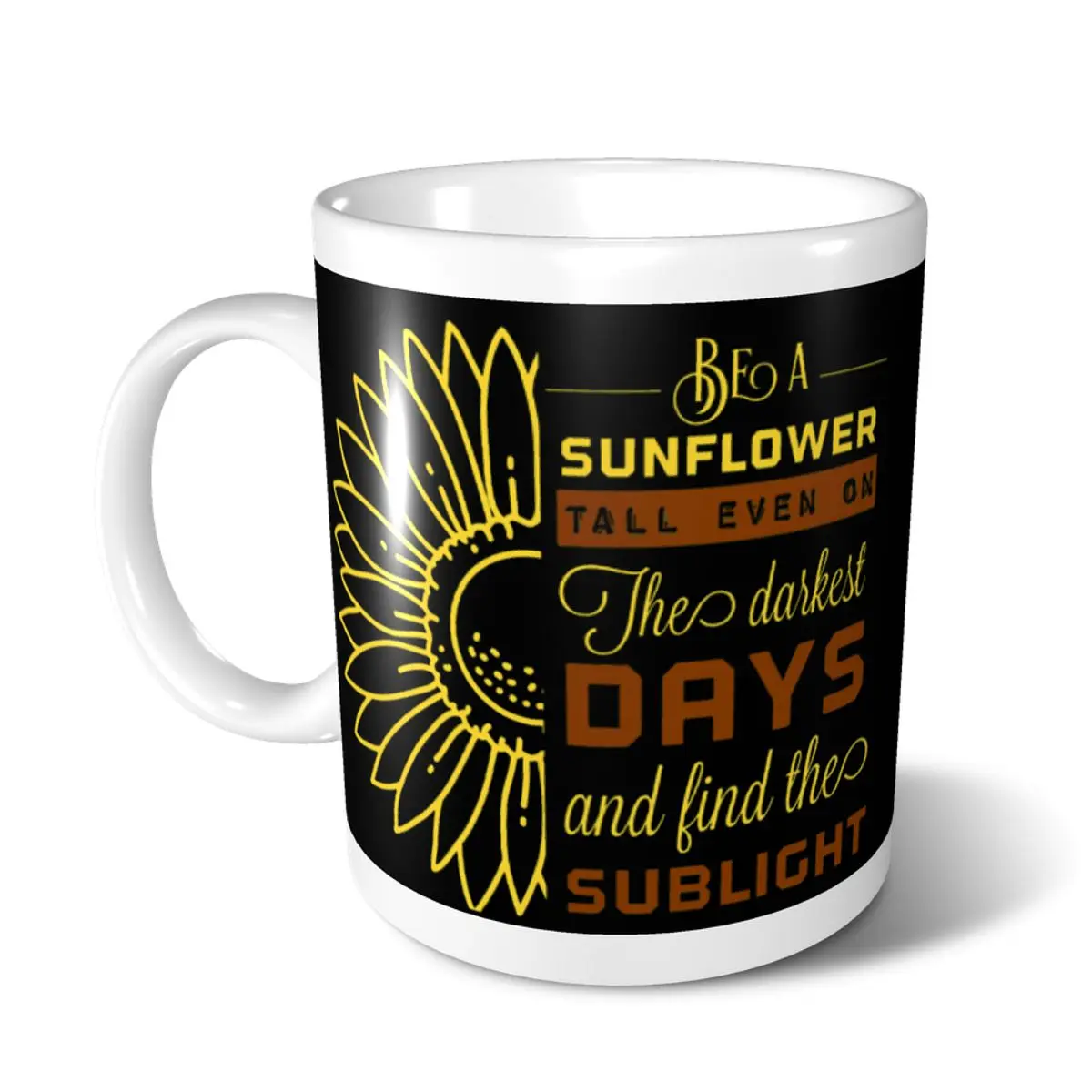 Будьте подсолнухом ростом даже в темноте кружки Молоко Кофе Чай пивная чашка