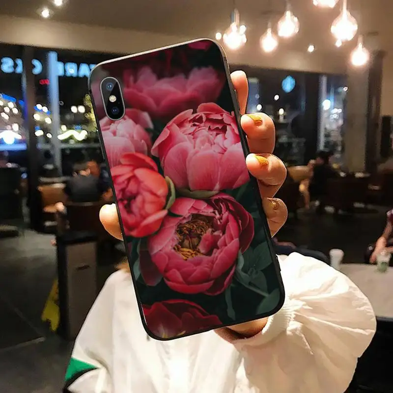 

Peonies beautiful flower art pattern high quality Phone Case funda for iPhone 11 12 pro XS MAX 8 7 6 6S Plus X 5S SE 2020 XR