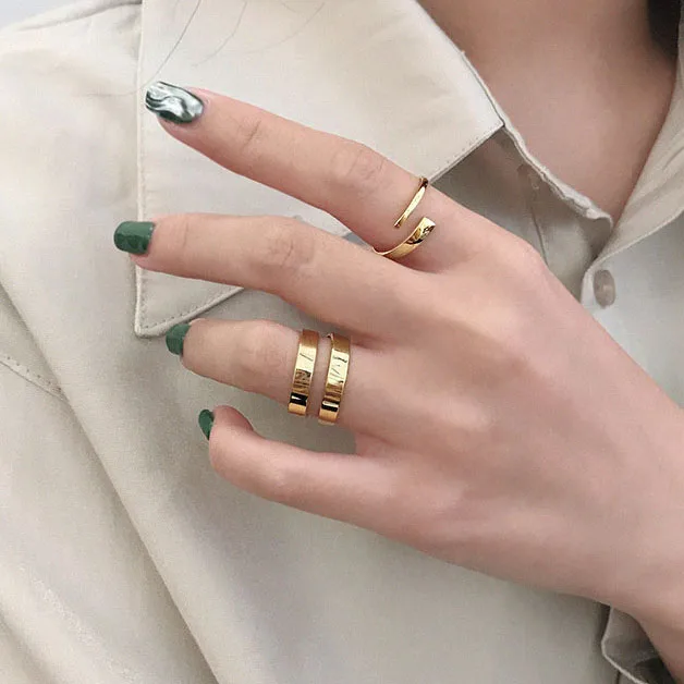 

Open Twist Finger Ring For Women Fashion Jewelry Cool Personality Design Gold Silver Color Rings Jewellery Ladies Gifts