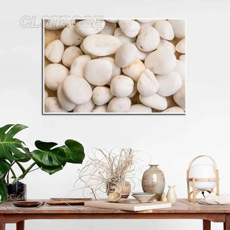 

Landscape Painting Home Decoration Pale Pink Stone Wall Art Canvas Poster Hd Printing for Bedroom and Living Room Frameless