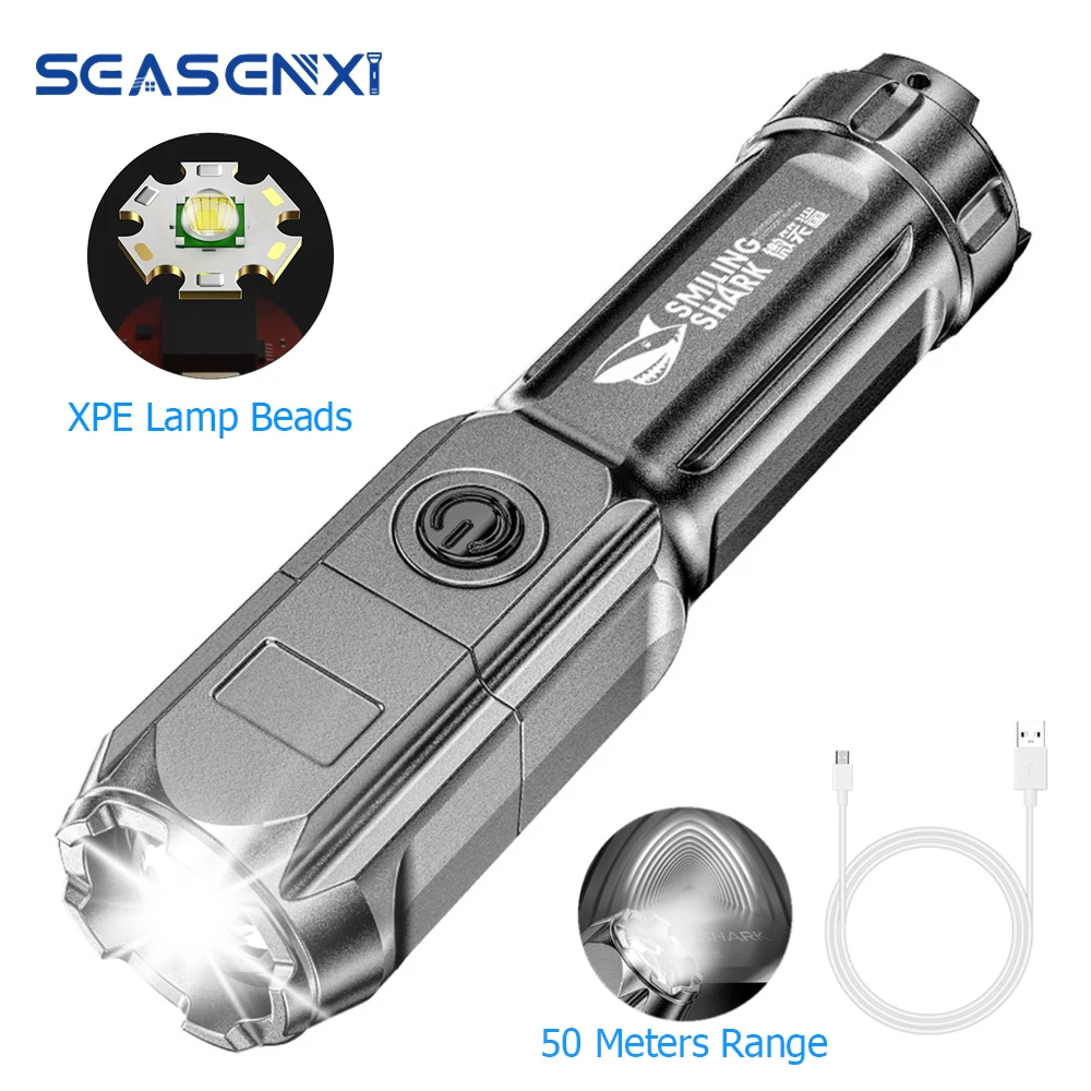 

Мини-фонарик SEASENXI светодиодный, перезаряжаемый от USB