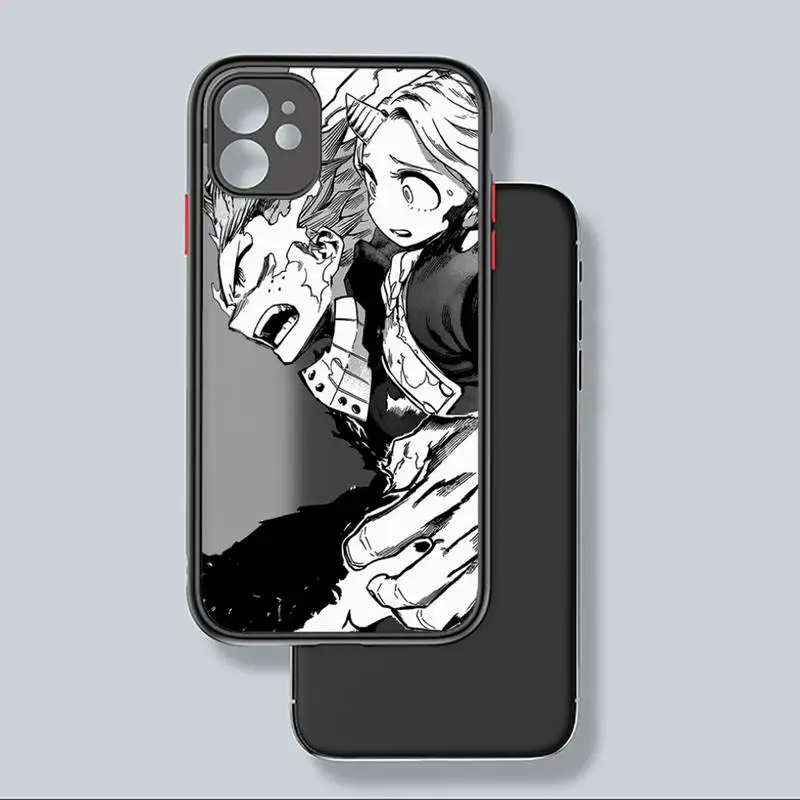 

My Hero Academia Japan Anime Phone Case matte transparent For iphone 7 8 11 12 plus mini x xs xr pro max cover