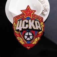 diy moscow football club patches embroidery striped badge patch iron on patches on clothing football badge for jacket