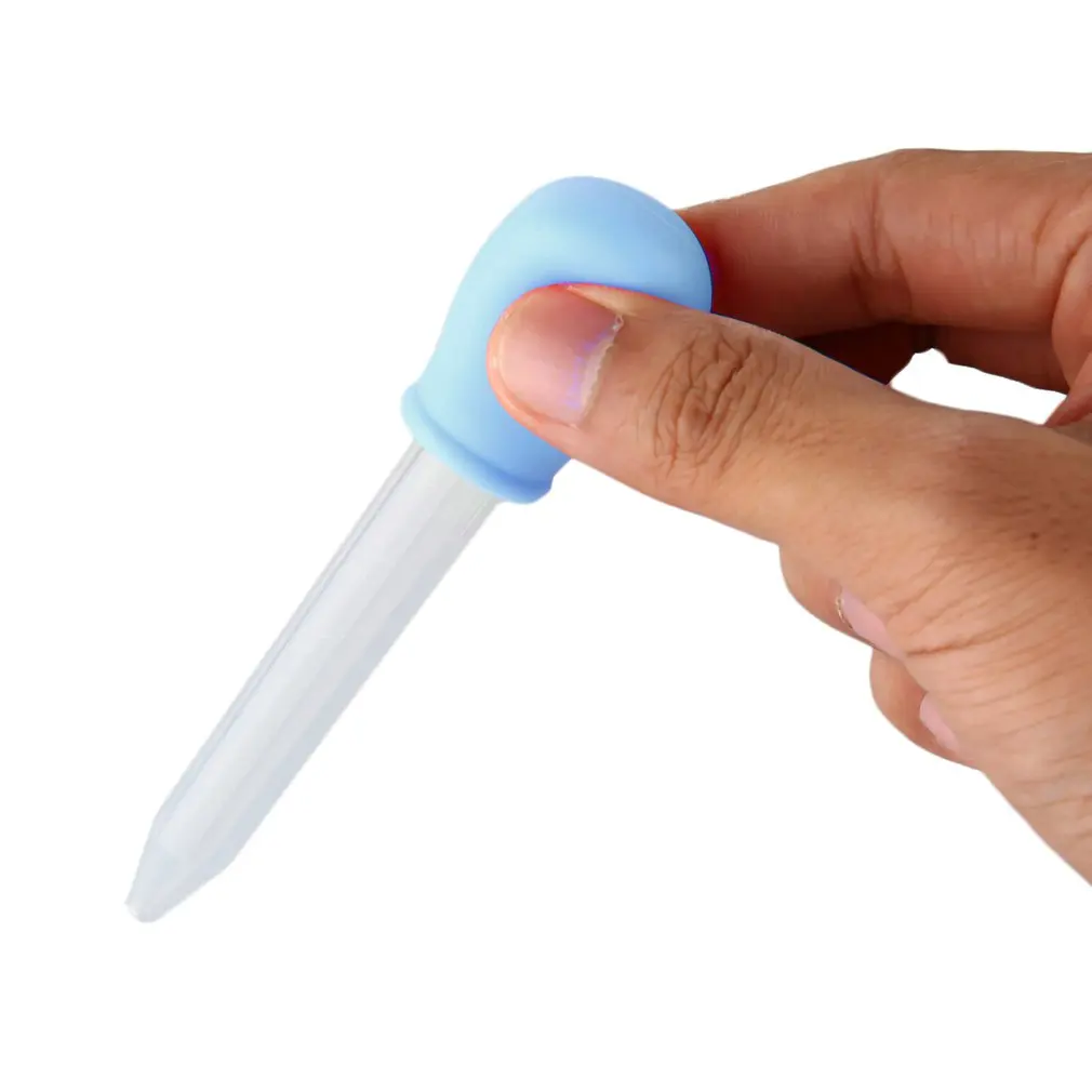 

5ml Clear Silicone Plastic Baby Medicine Dropper Spoon Pipette Liquid Food Burette Infant Utensils for Infant Baby Feeding