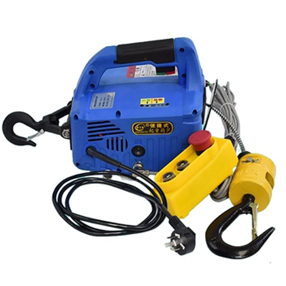 

Electric Hoist 220v Home Small Crane Portable Easy Installation Air Conditioning Hanging Objects Lift Winch Hand Winch 200kg