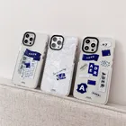 Популярный южнокорейский чехол для телефона INS Ader error для iPhone 13 12 11 Pro X XS MAX XR 8 7 Plus, двойной белый Силиконовый чехол для 12promax