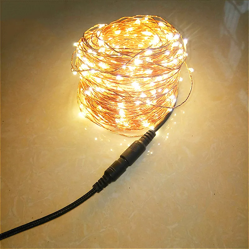 DC12V Светодиодные гирлянды 50M500LEDs серебро/медная проволока Рождественская