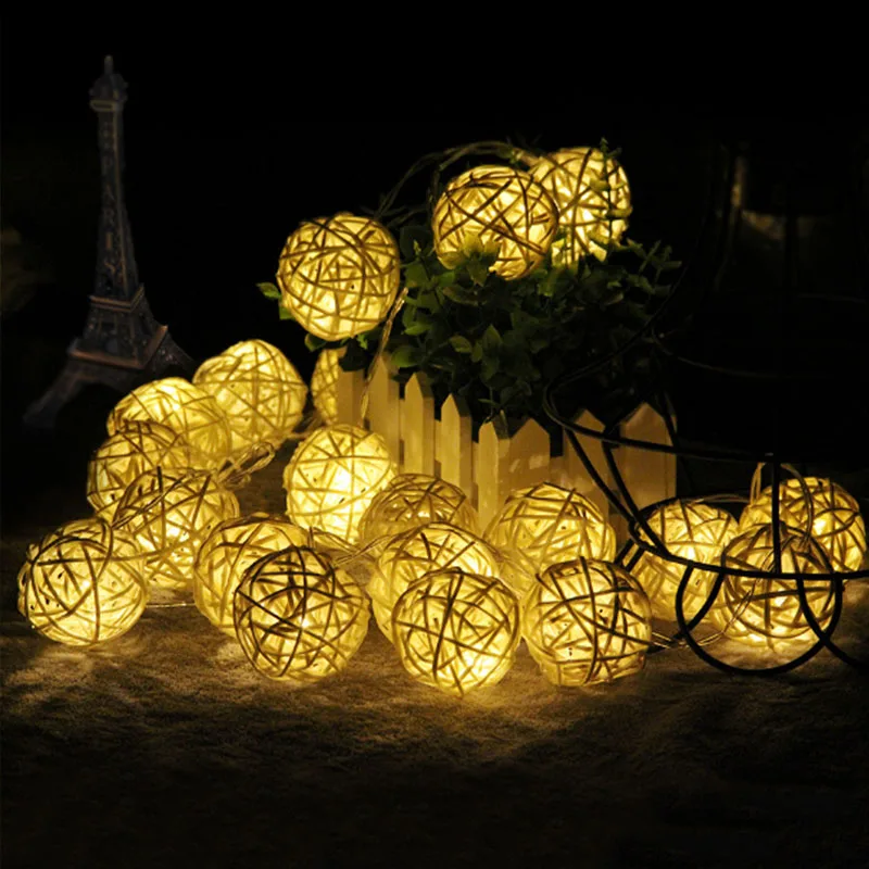 2 5 м светодиодный ротанговый шар струнный светильник Led Сказочный s для вечерние