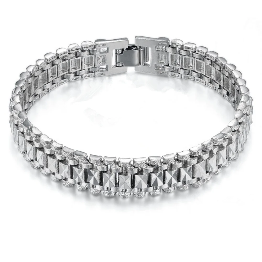 Мужской браслет женское ювелирное изделие 12 мм модный мужской золотого цвета